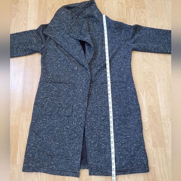 NEW! Steve Madden Shawl Collar Knit Long Coat - size Large in Black - Picture 11 of 15